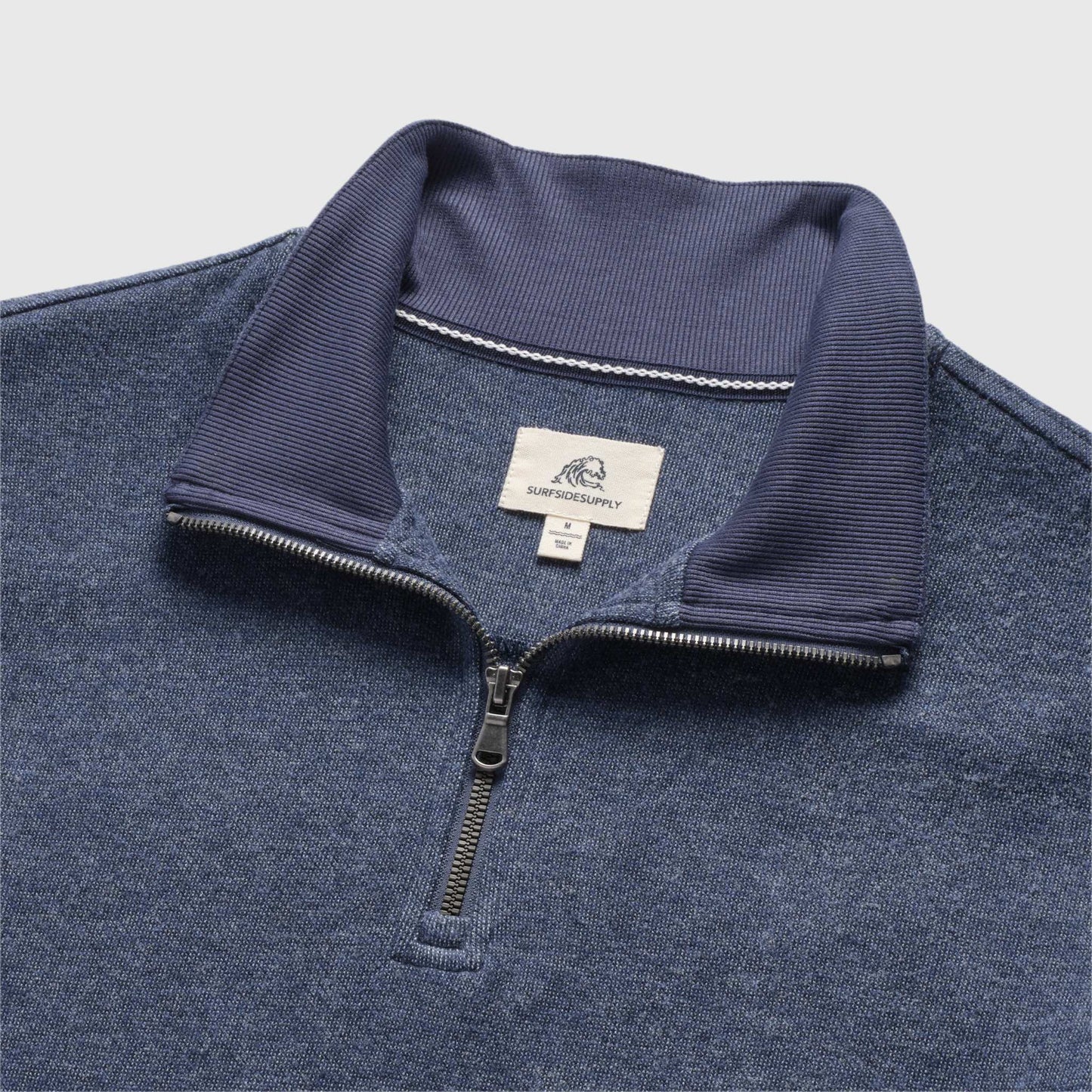 Surfside Supply Bobby Cashmist Fleece Quarter Zip - Navy Heather Dark Slate Gray