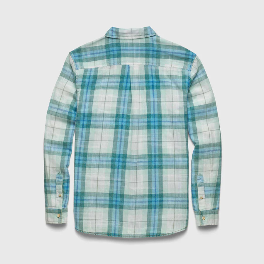 Brian Twill Plaid Shirt - Blue Combo - DUNE + SALT