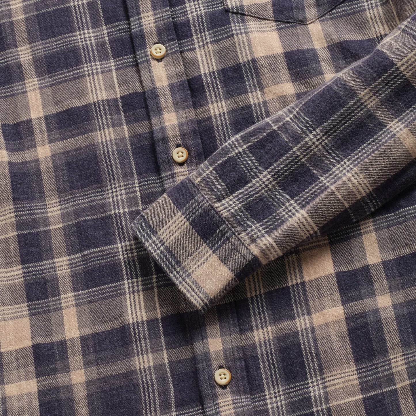 Surfside Supply Brian Washed Twill Plaid Shirt - Blue Tan Combo Dark Slate Gray