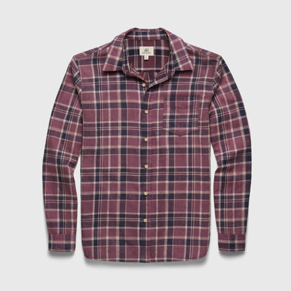 Brian Washed Twill Plaid Shirt - Huckleberry Combo