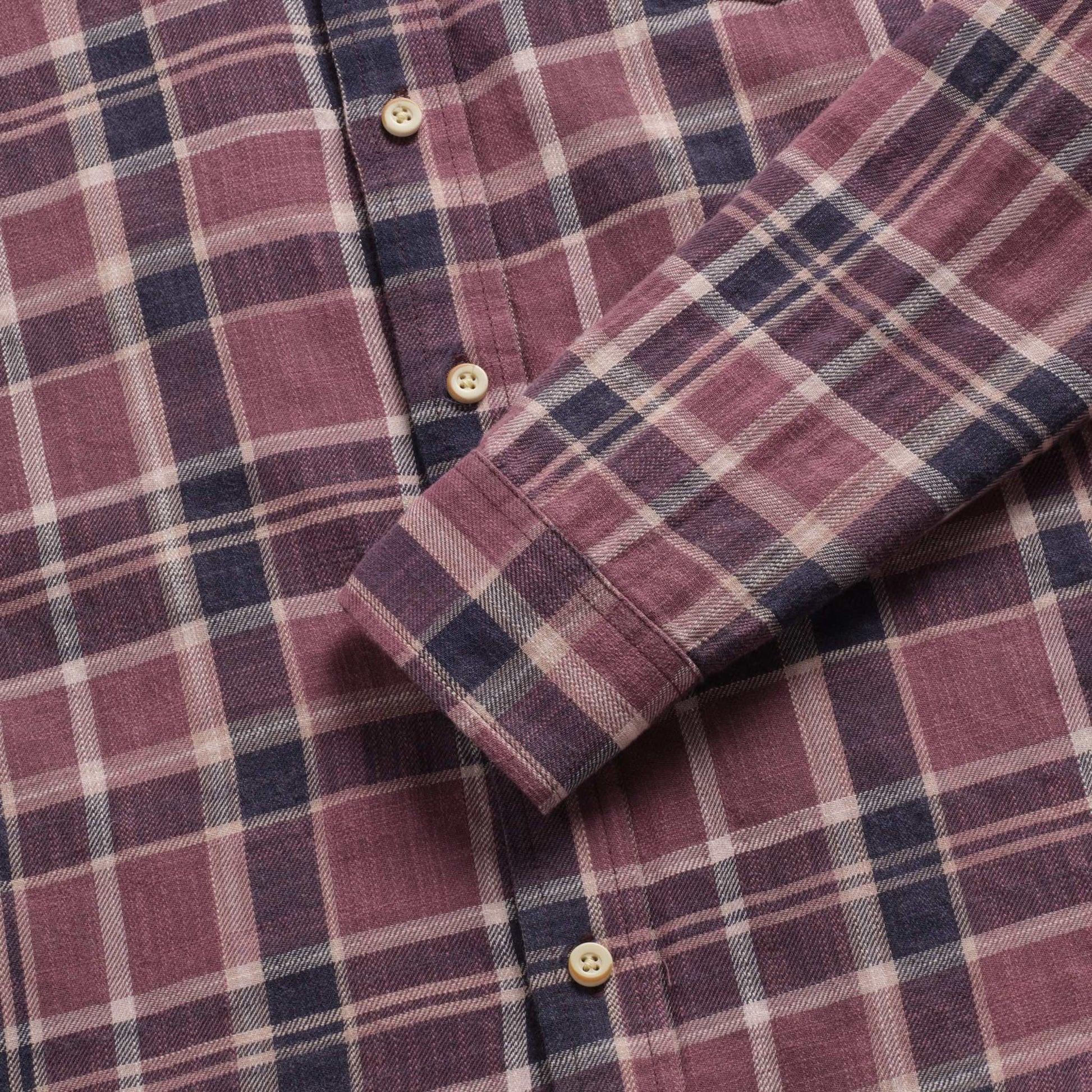 Surfside Supply Brian Washed Twill Plaid Shirt - Huckleberry Combo Dark Slate Gray