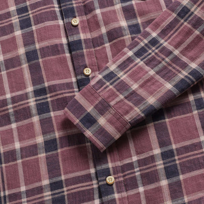 Surfside Supply Brian Washed Twill Plaid Shirt - Huckleberry Combo Dark Slate Gray