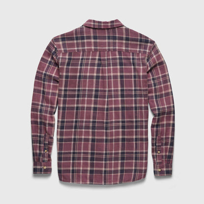 Surfside Supply Brian Washed Twill Plaid Shirt - Huckleberry Combo Dim Gray