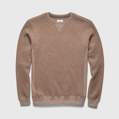 Butch Waffle Fleece Crewneck - Camel Heather