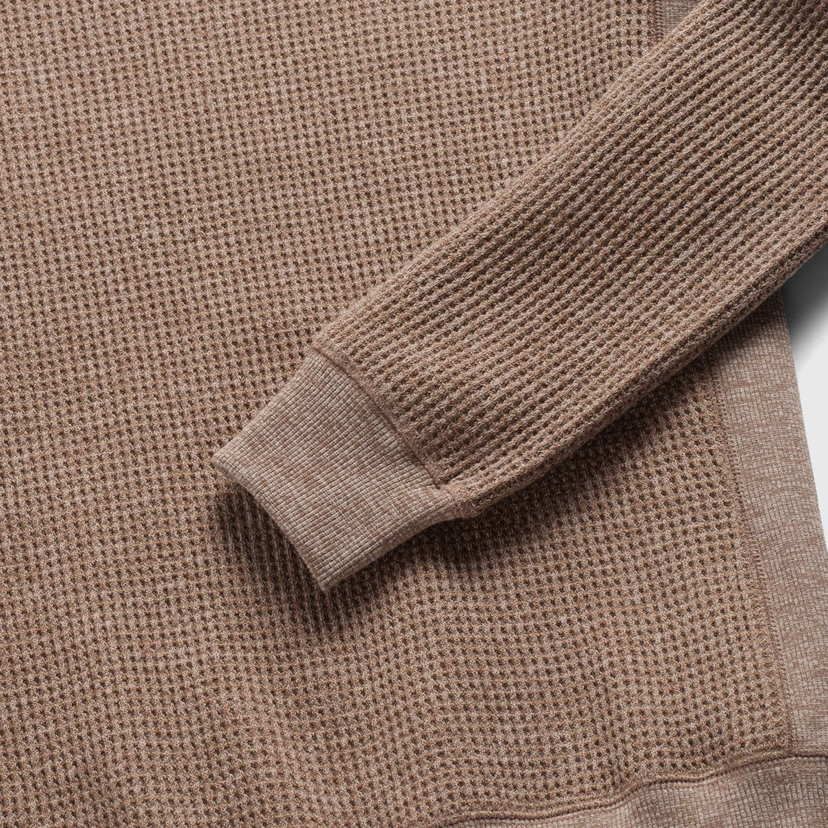 Surfside Supply Butch Waffle Fleece Crewneck - Camel Heather Dim Gray