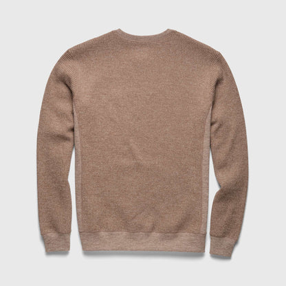 Surfside Supply Butch Waffle Fleece Crewneck - Camel Heather Dim Gray