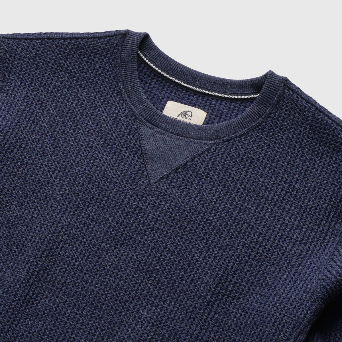 Surfside Supply Butch Waffle Fleece Crewneck - Navy Heather Dark Slate Gray
