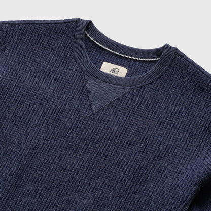 Surfside Supply Butch Waffle Fleece Crewneck - Navy Heather Dark Slate Gray