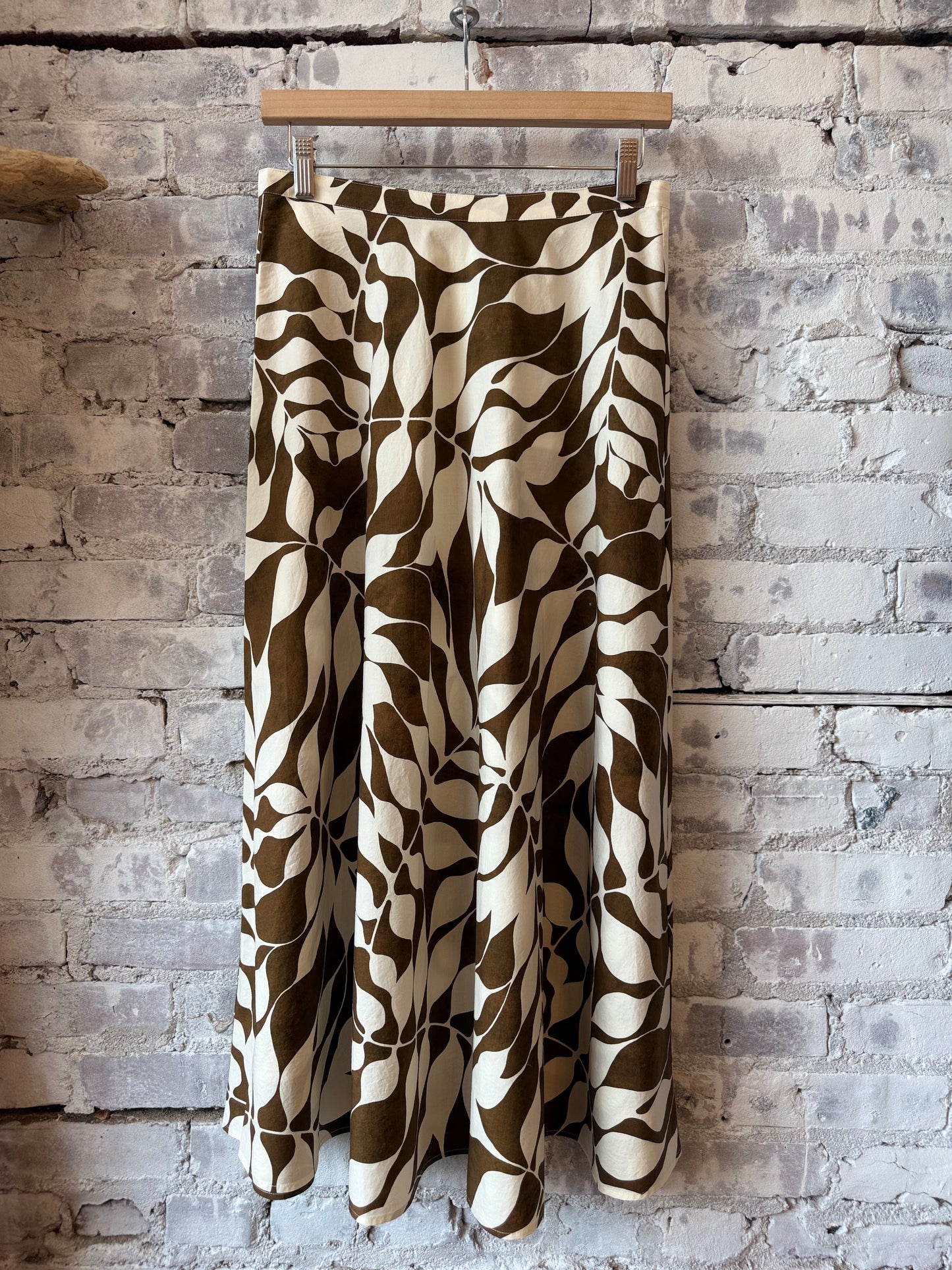 Joyce Woven Skirt - Raw White/Brown