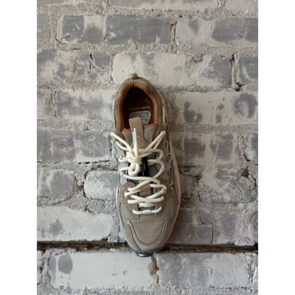 Yamabushi Women's Suede/Nylon Ripstop Sneaker - Grey/Light Military - DUNE + SALT