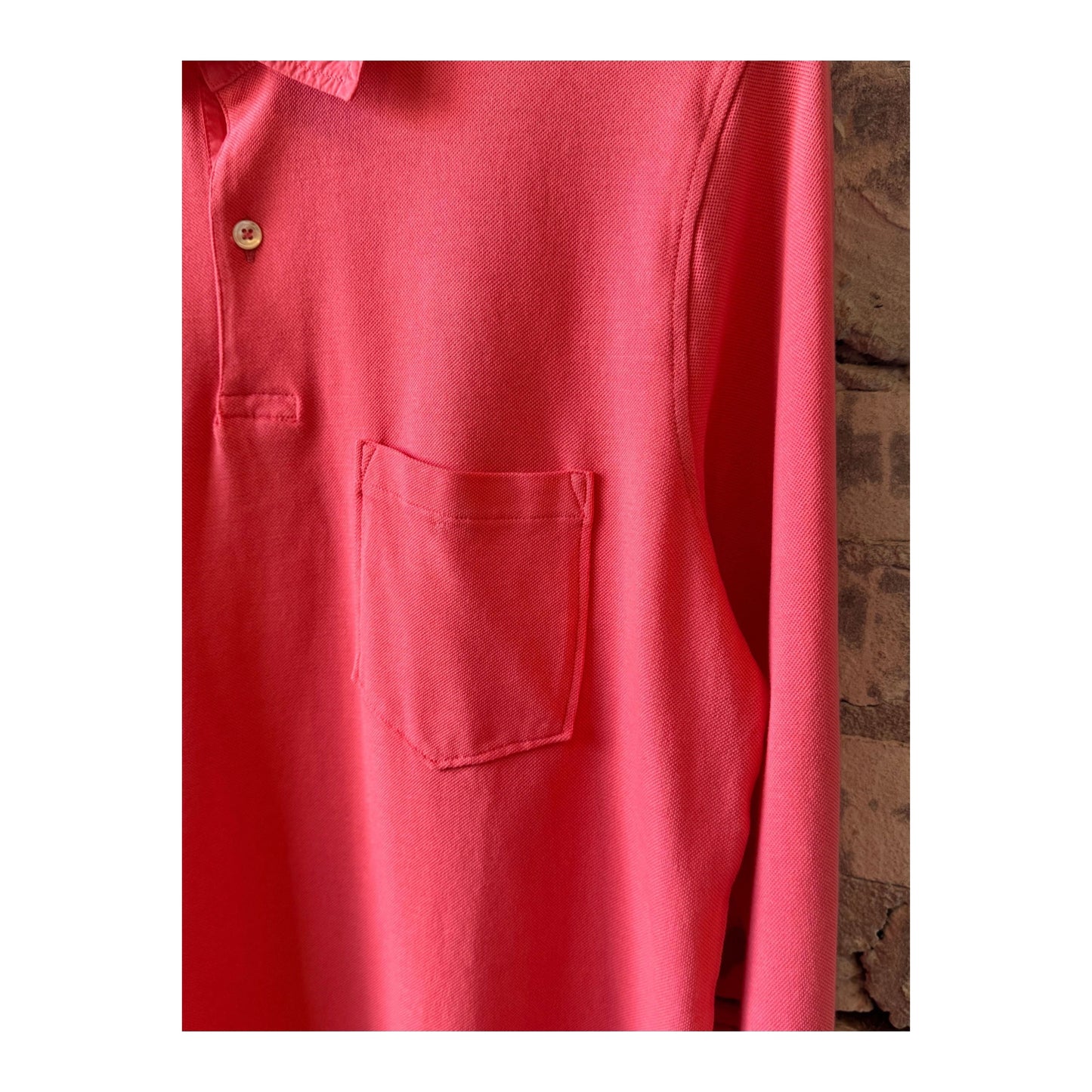 Cotton Piqué Rugby Polo - Faded Coral - DUNE + SALT