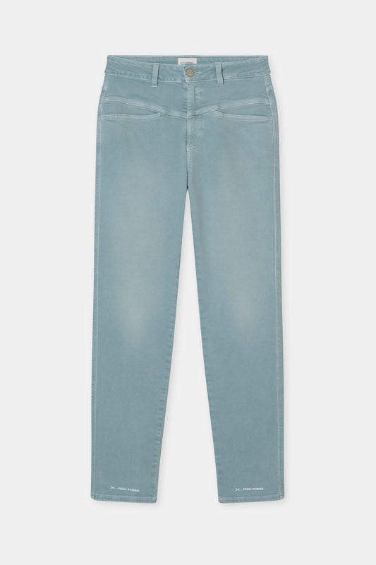Closed Women's Pedal Pusher Relaxed Jean — Breeze Blue Dark Gray