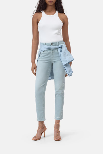 Closed Women's Pedal Pusher Relaxed Jean — Breeze Blue White Smoke