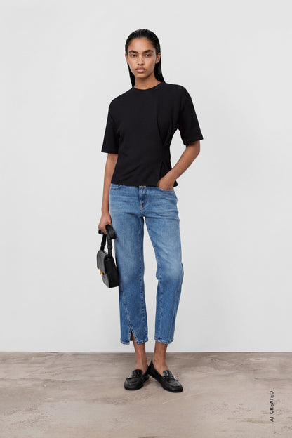 Milo Straight Jean - Mid Blue