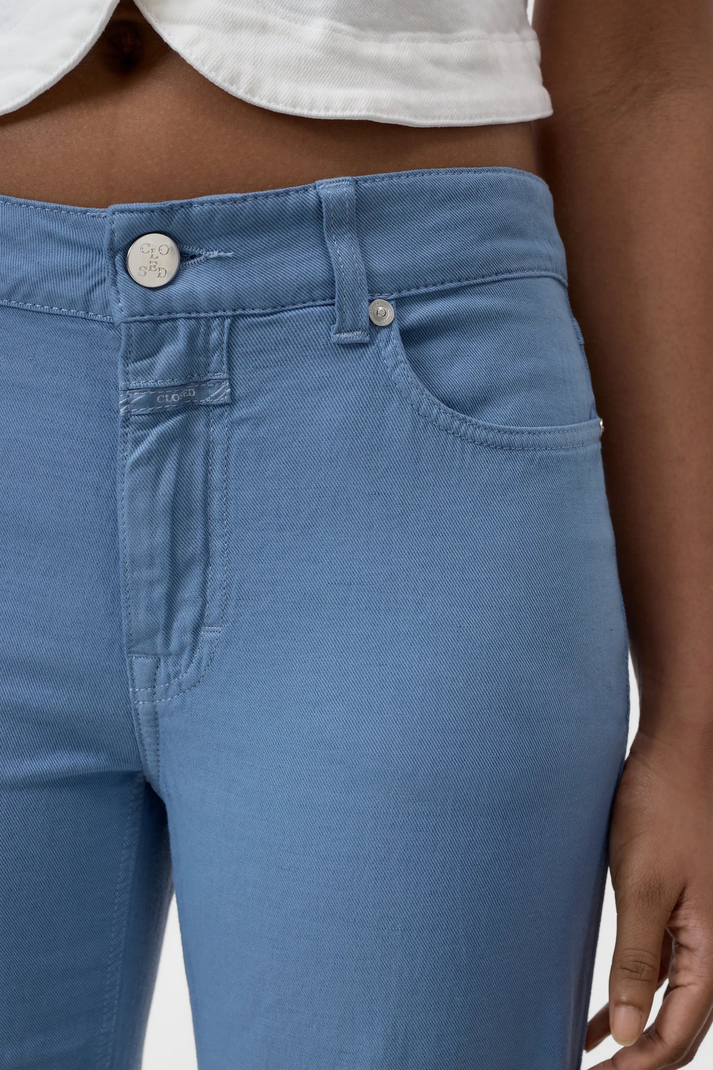 Closed Women's Milo Straight Pants – Stone Blue Slate Gray