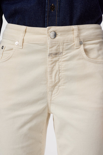Closed Women's Milo Straight Corduroy Pants - Whipped Cream Light Gray