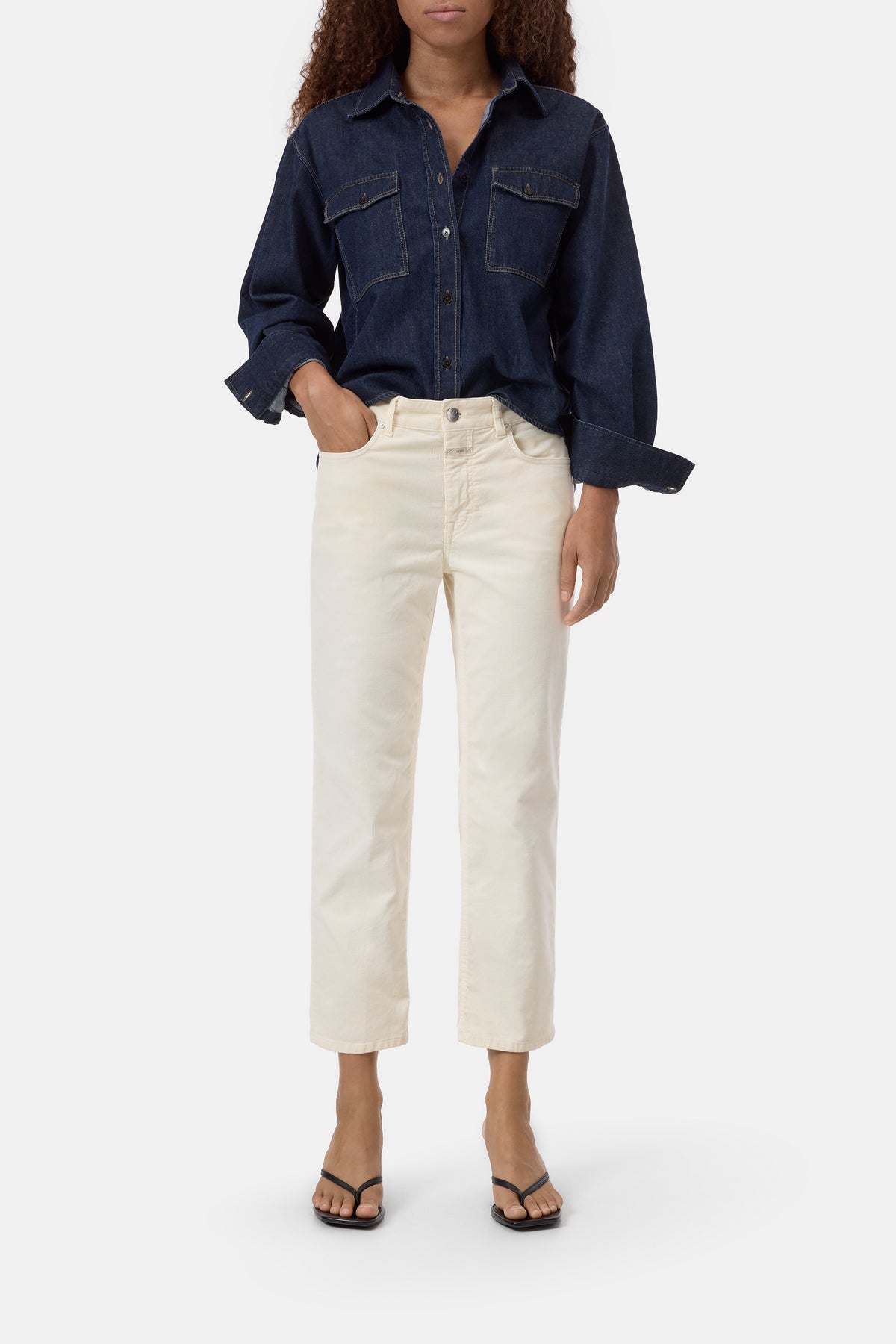 Closed Women's Milo Straight Corduroy Pants - Whipped Cream Lavender