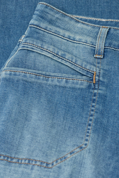 Closed Women's Mira-X Comfort Stretch Straight Jean - Mid Blue Slate Gray