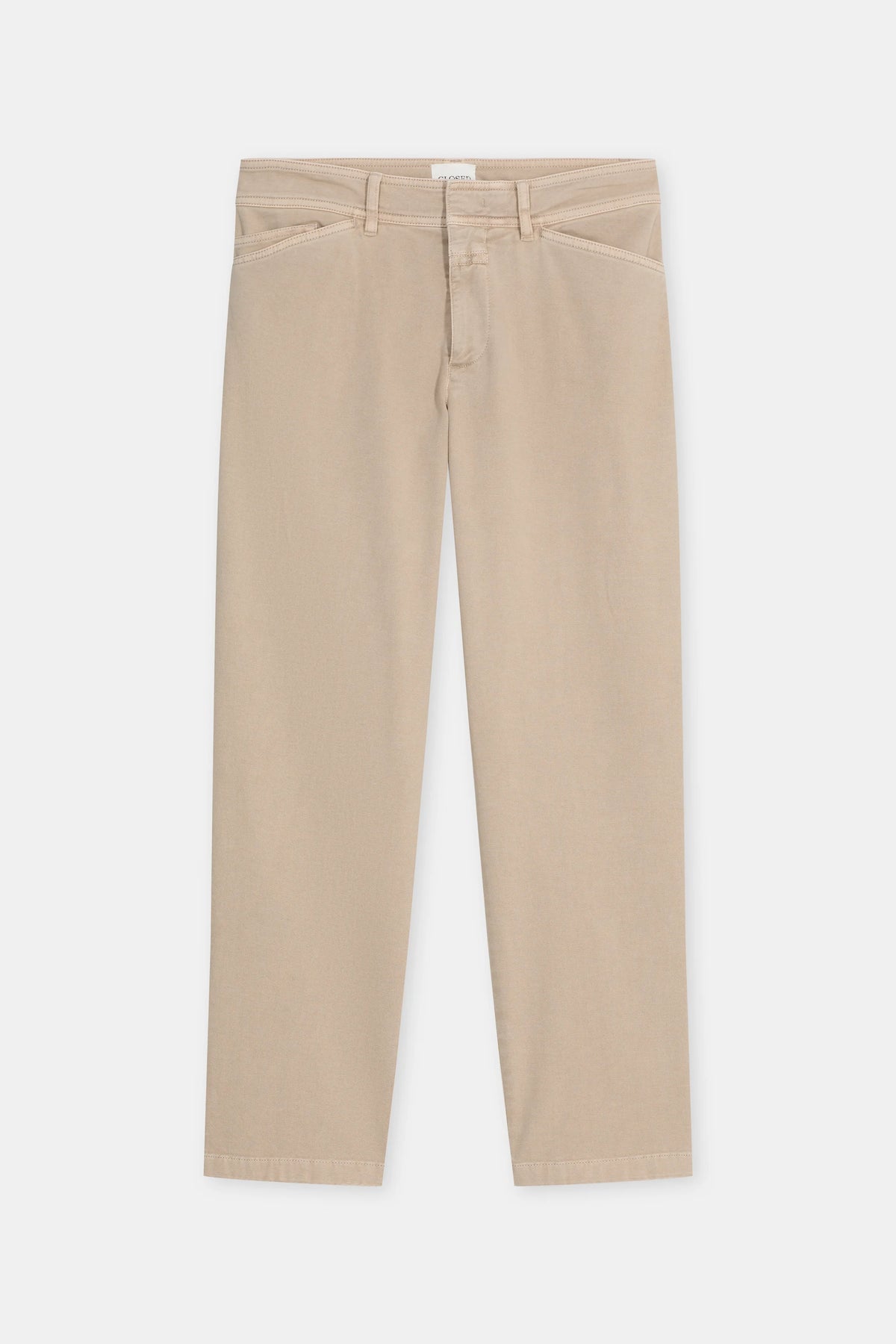 Closed Women's Sylva Slim Twill Pants - Clay Beige Gray