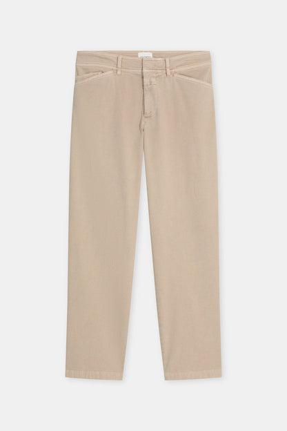 Closed Women's Sylva Slim Twill Pants - Clay Beige Gray