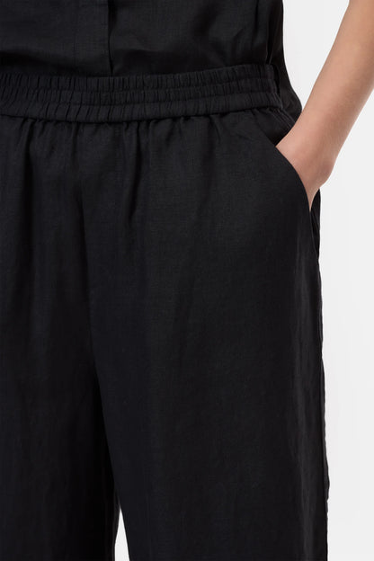 Closed Women's Winona Wide Linen Pants – Black Black