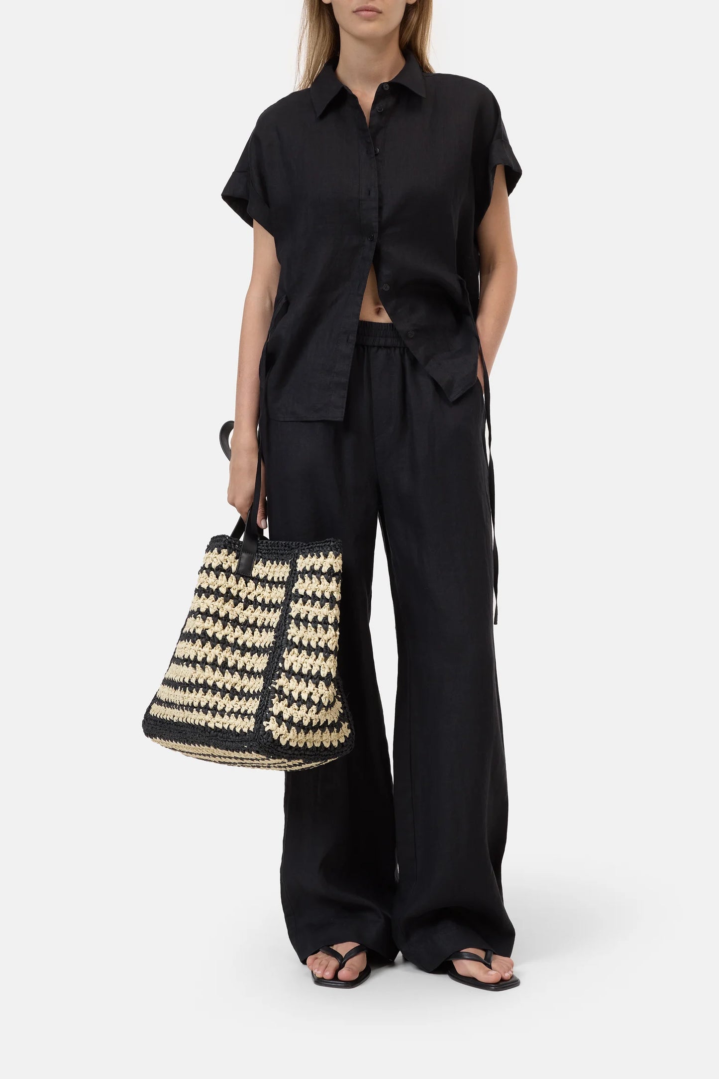 Closed Women's Winona Wide Linen Pants – Black Black