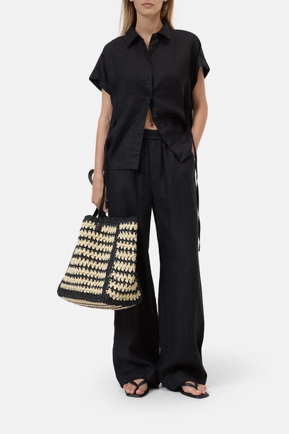 Closed Women's Winona Wide Linen Pants – Black Black