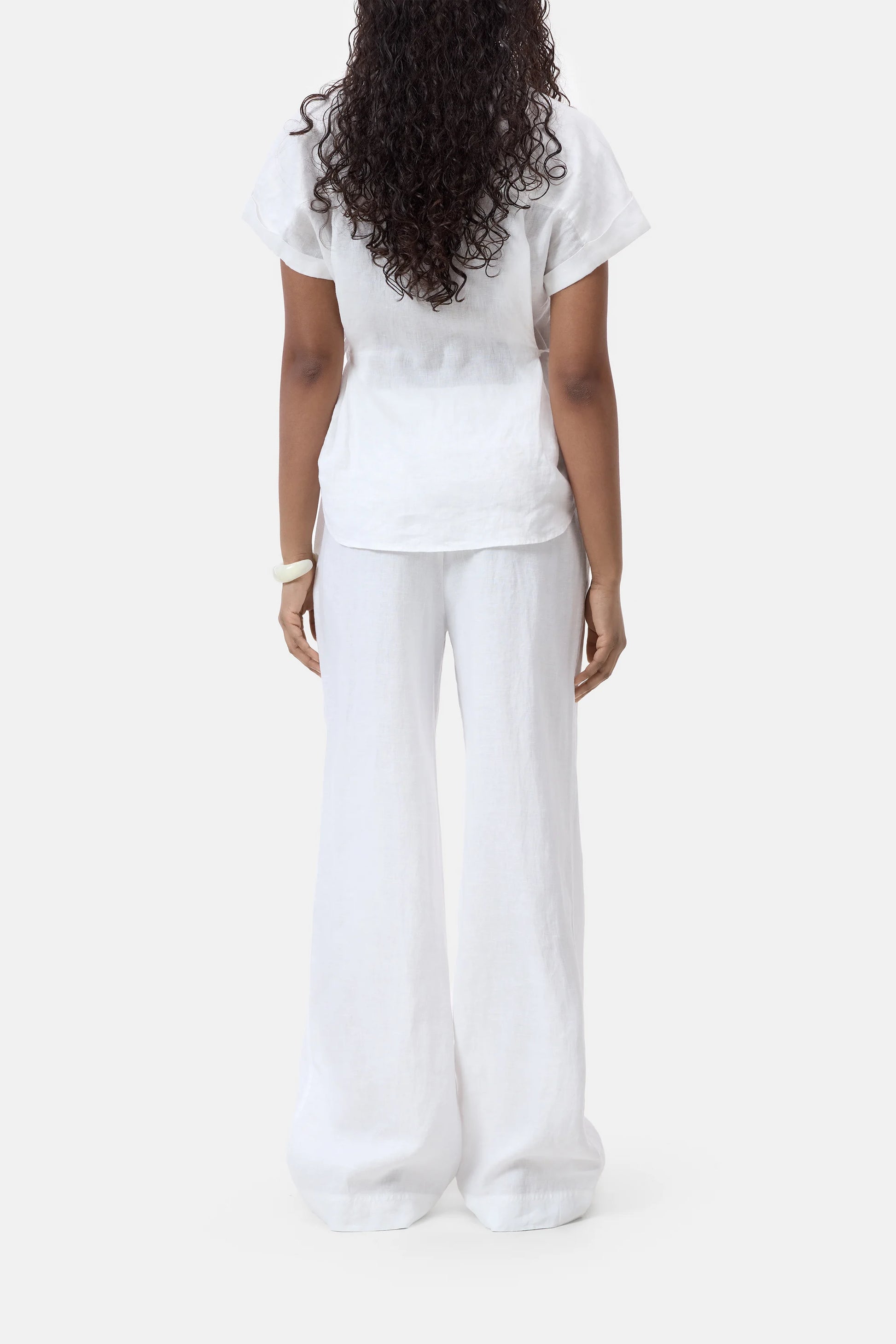 Closed Women's Winona Wide Linen Pants – White Lavender