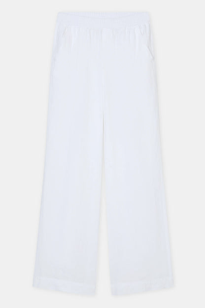 Closed Women's Winona Wide Linen Pants – White Gray