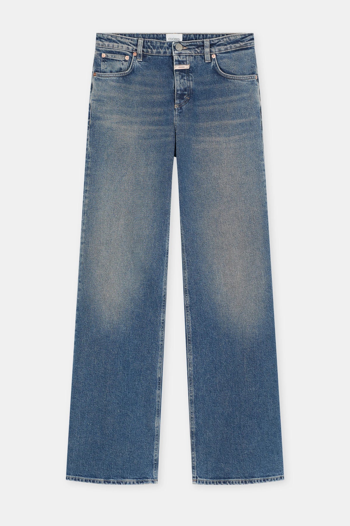 Closed Women's Gillan Comfort Wide Jean - Mid Blue Dark Slate Gray