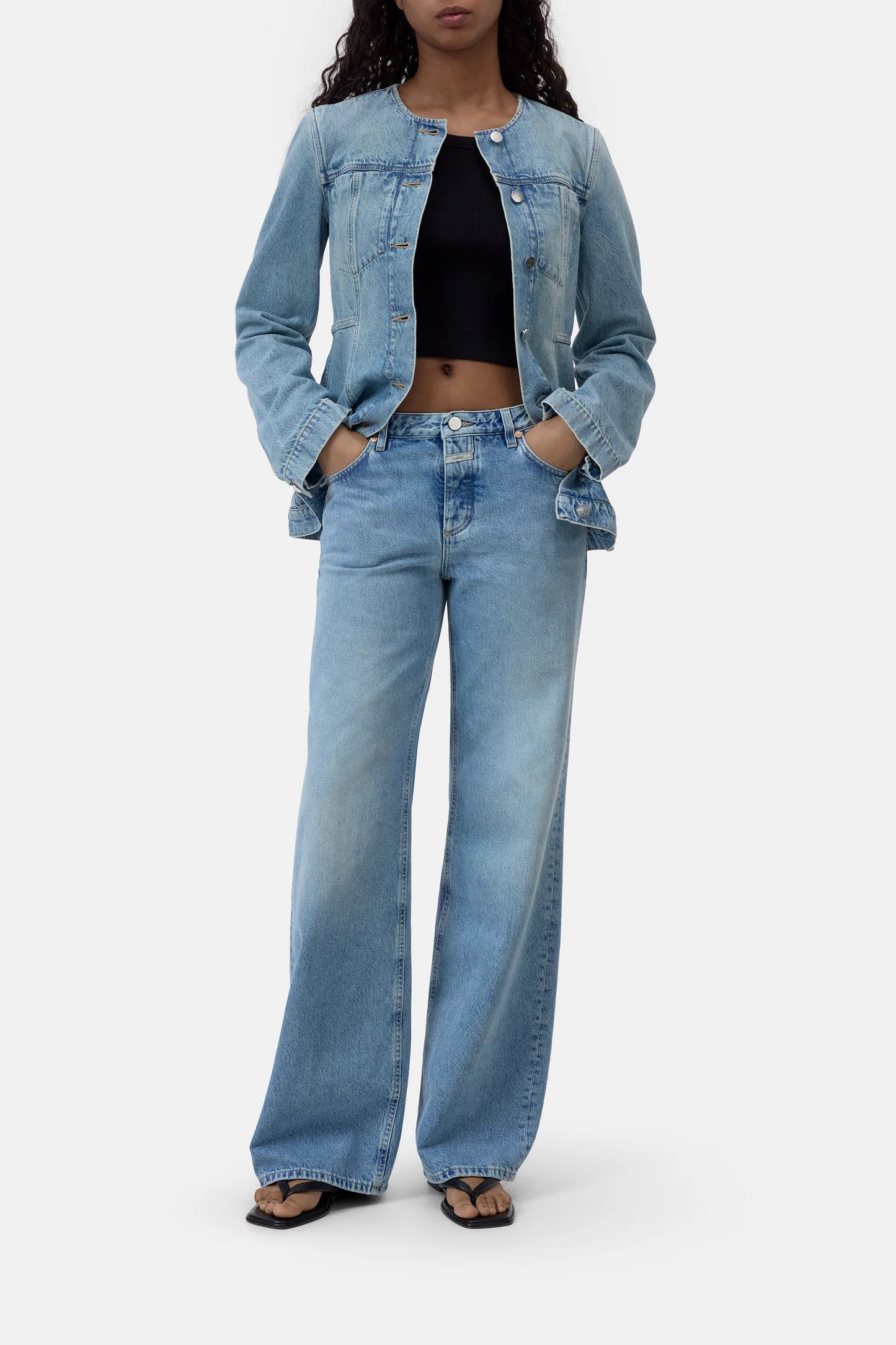 Closed Women's Gillan Wide Jeans – Light Blue Lavender