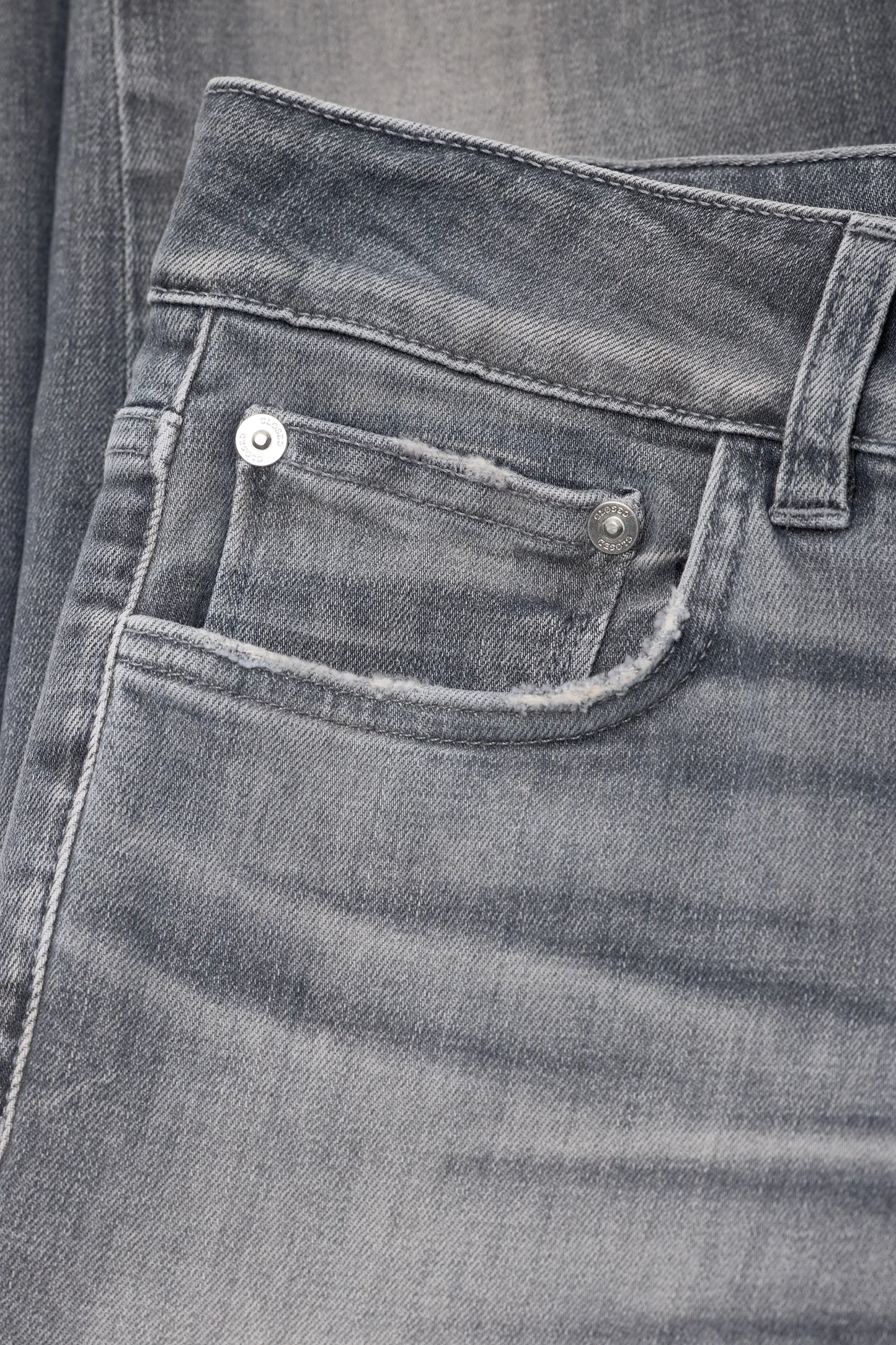 Baker Power Stretch Skinny Jeans - Mid Grey - DUNE + SALT