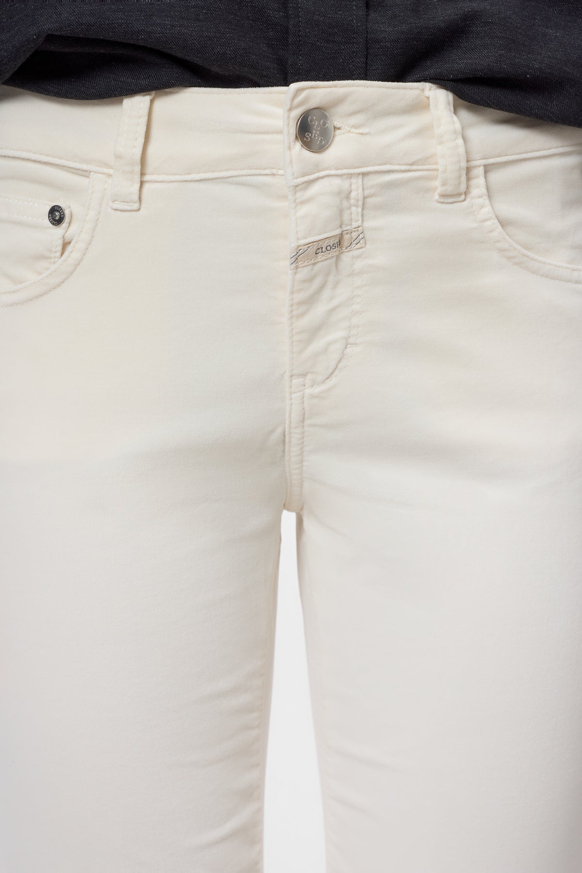 Closed Women's Baker Velvet Pant - Whipped Cream Light Gray
