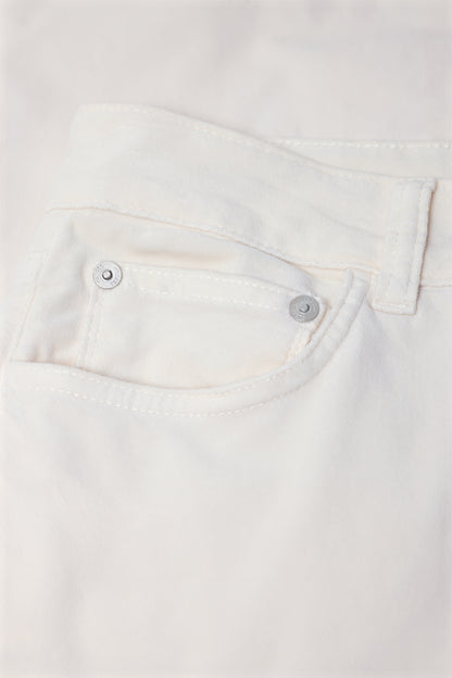Closed Women's Baker Velvet Pant - Whipped Cream Light Gray