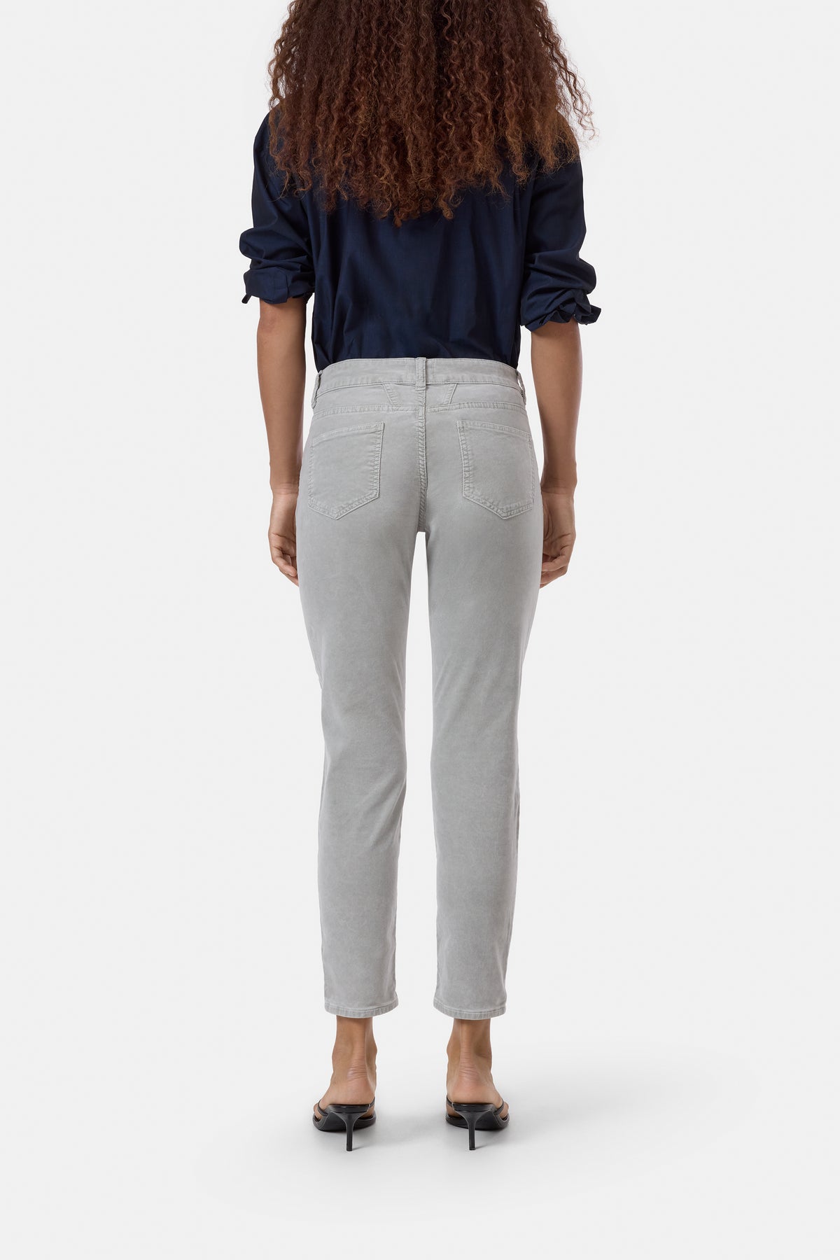 Closed Women's Baker Velvet Pant - Stoneleaf Green White Smoke