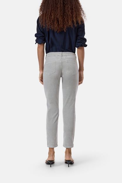 Closed Women's Baker Velvet Pant - Stoneleaf Green White Smoke