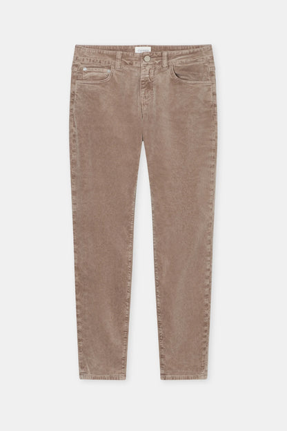 Closed Women's Baker Velvet Pant - Hazel Beige Dim Gray