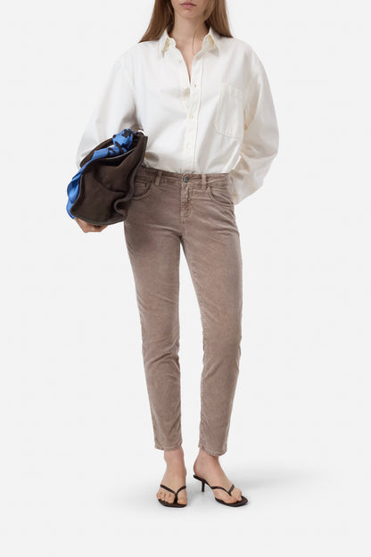 Closed Women's Baker Velvet Pant - Hazel Beige White Smoke