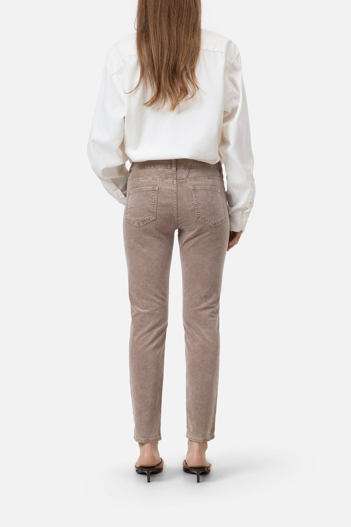 Closed Women's Baker Velvet Pant - Hazel Beige White Smoke