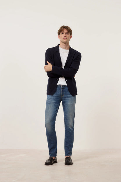 Closed Men's Unity Slim Jean – Mid Blue Antique White
