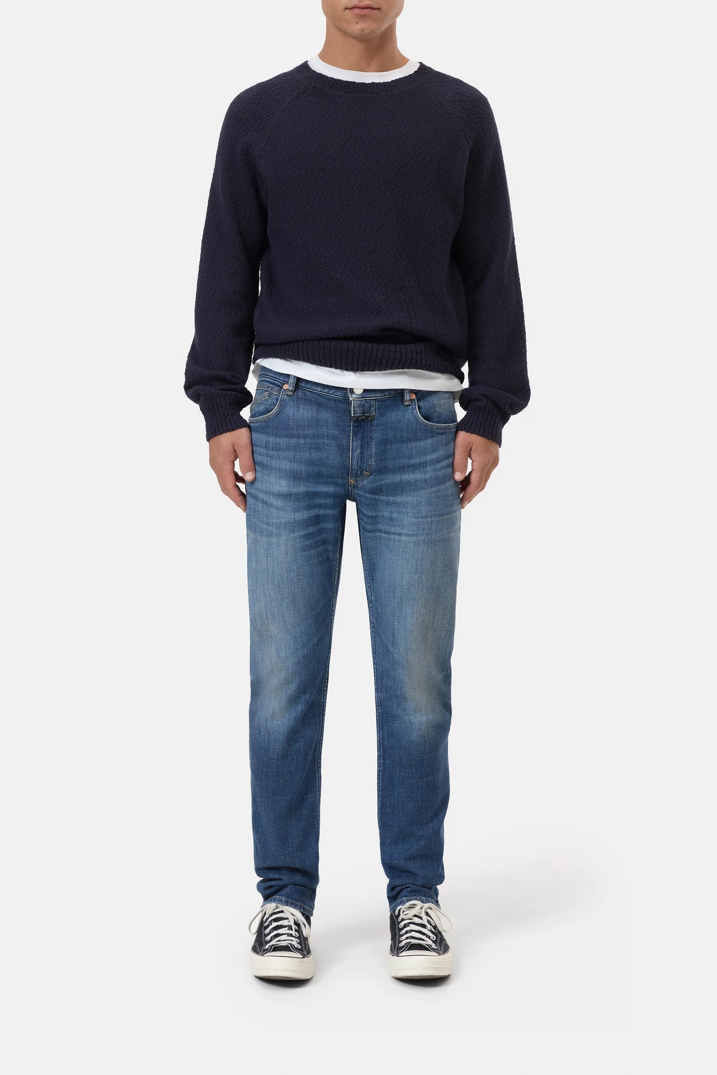 Closed Men's Unity Slim Jean – Mid Blue White Smoke
