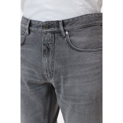 Men's Cooper True Regular Jean in mid grey by Closed Men's, showing the fit and fabric texture of the denim.