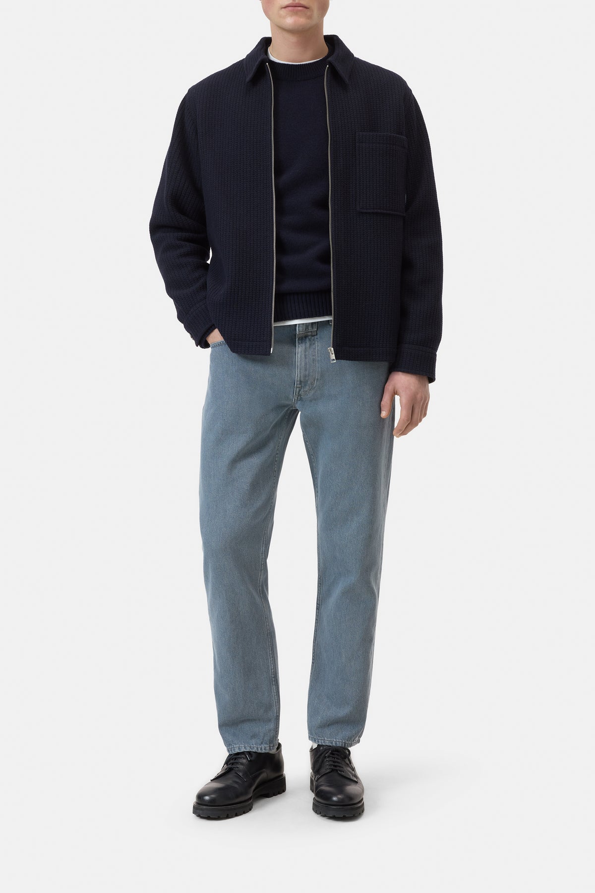 Closed Men's Cooper True Regular Jean - Mid Grey White Smoke