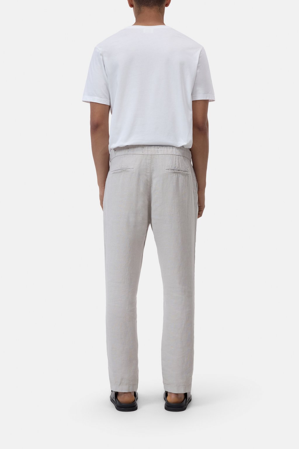 Vigo Tapered Linen Pants – Mud Grey – 2