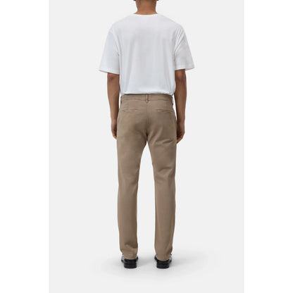 Men's Clifton True Slim Pant in Rock Beige by Closed Men's, showcasing slim fit design and durable fabric.