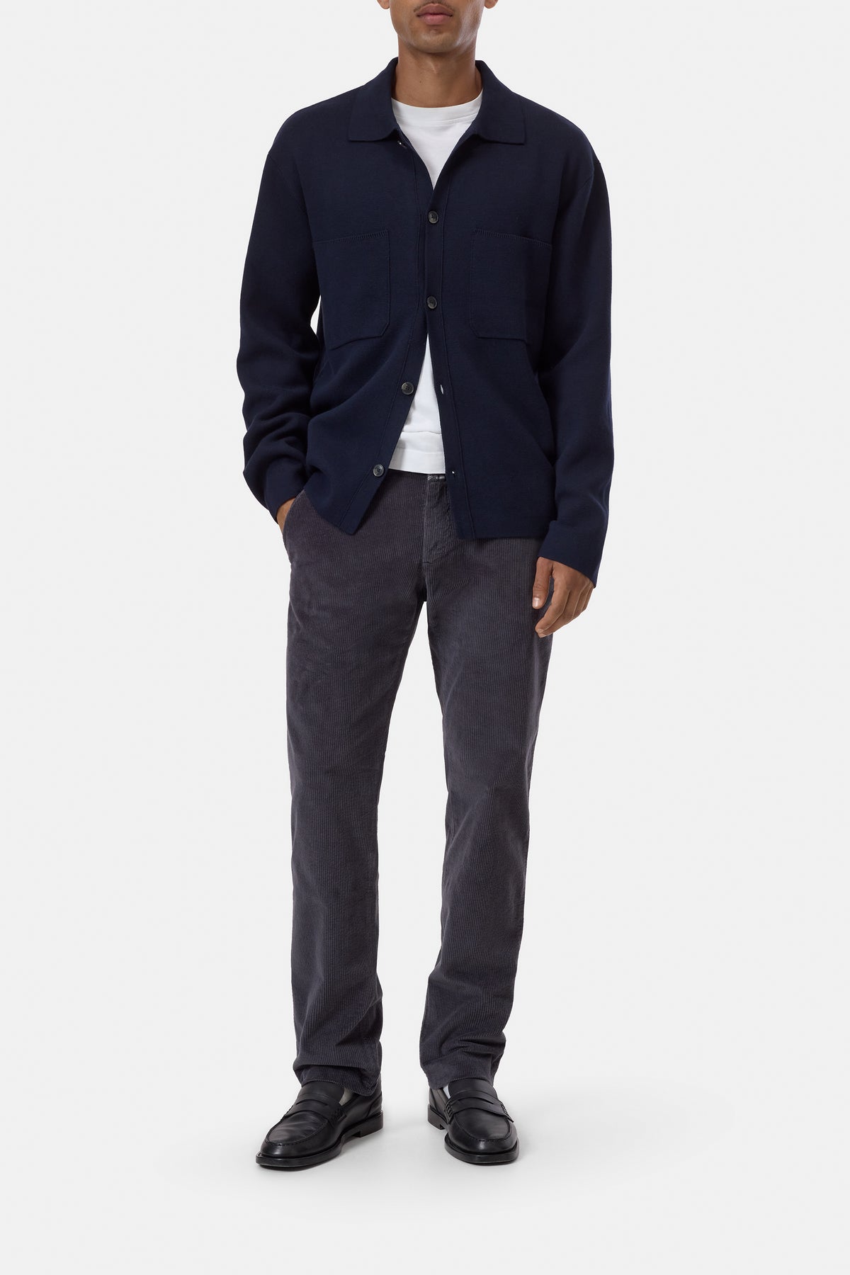 Closed Men's Clifton True Corduroy Pants - Shadow Blue White Smoke