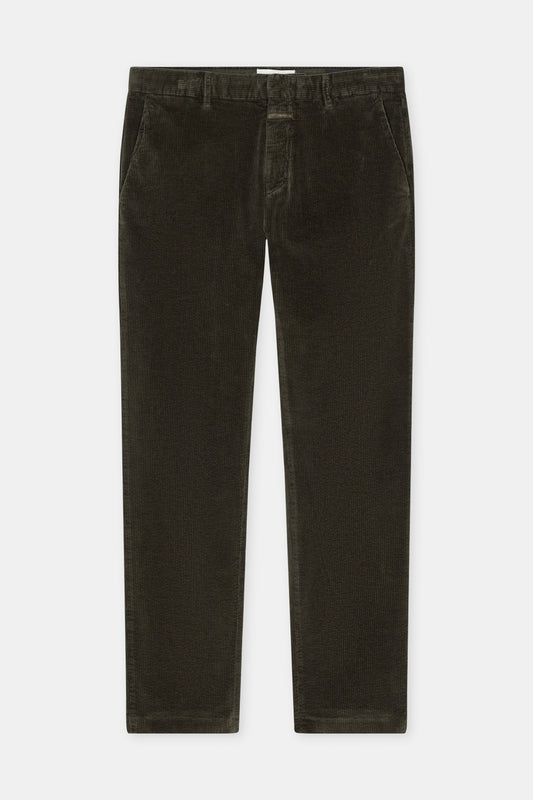 Closed Men's Clifton True Corduroy Pants - Dark Olive Green Black