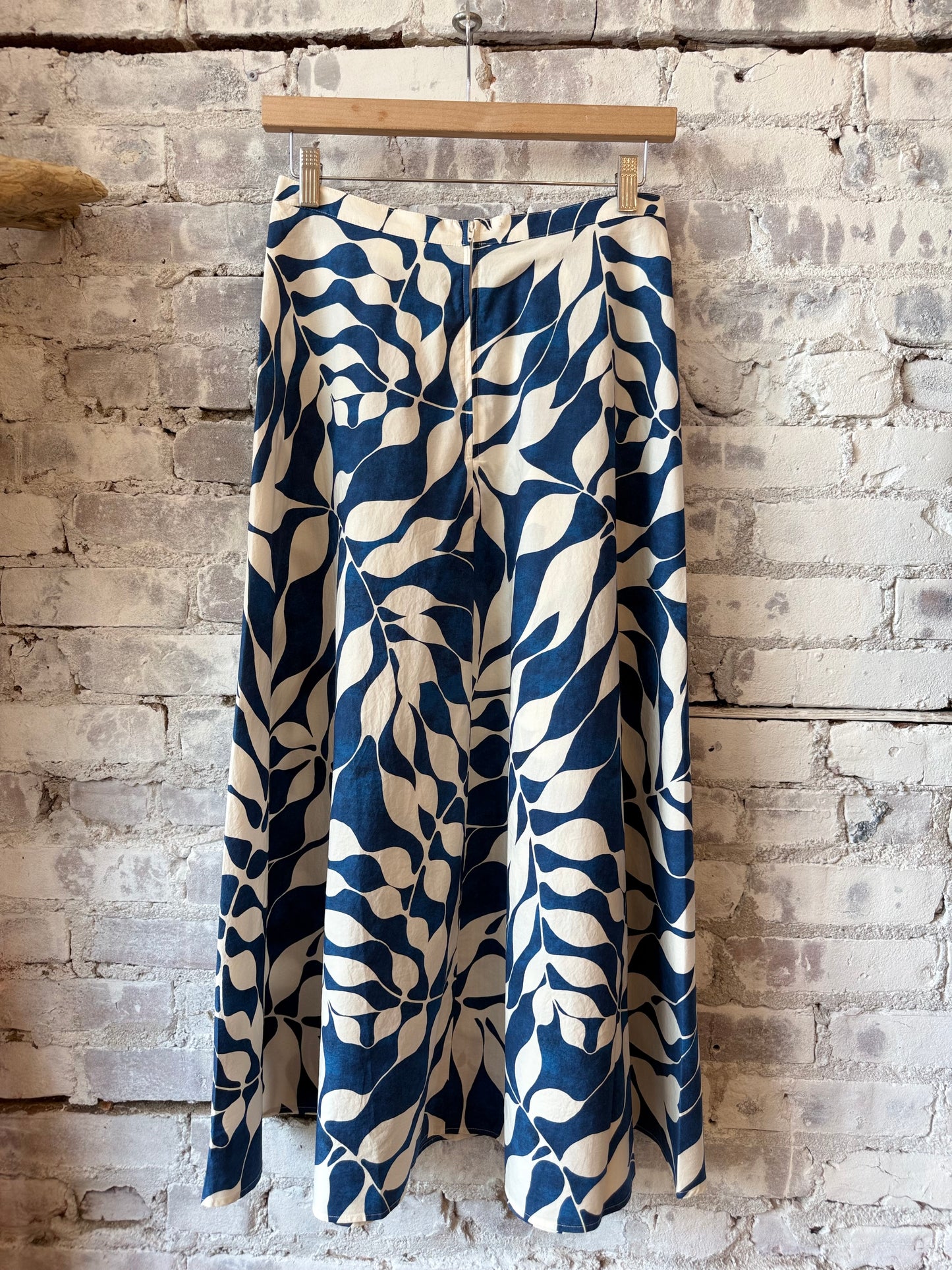 Joyce Woven Skirt - Raw White/Blue