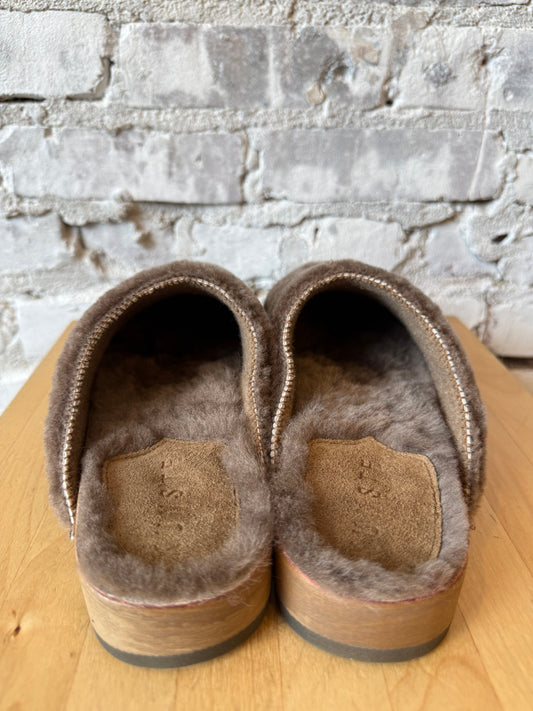 Kunsten Clogs Ella Cashmere/Lambswool Clog - Umber "Inside Out" Gray
