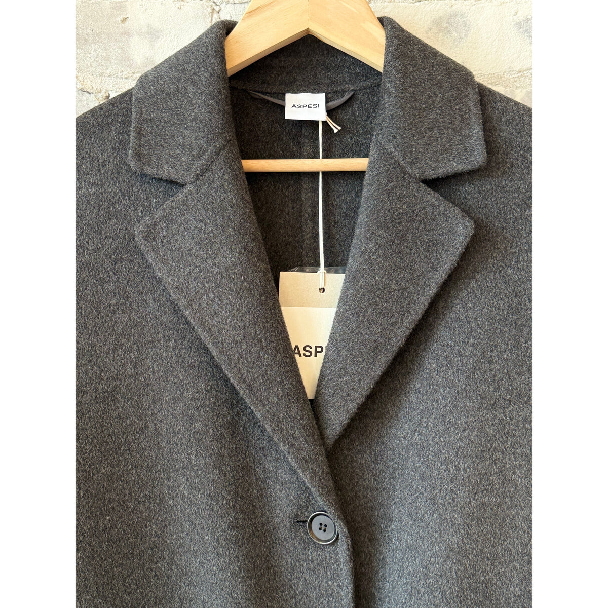 Aspesi Double-Face Wool Coat - Charcoal Dim Gray